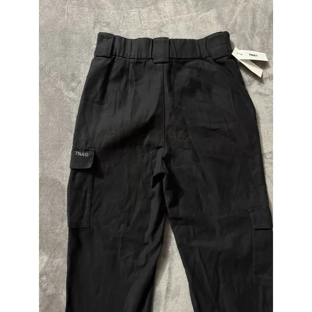 TNA Women's‎ Curtis Highway Cargo Pants Black Size X small NWT